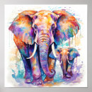 Search for colorful elephant posters Wildlife
