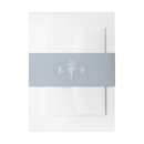 Search for dusty blue invitation belly bands Boho