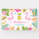 Search for flamingo banner banners Luau