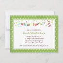 Search for 4 leaf clover 4x5 invitations Green