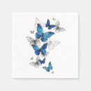 Search for blue butterfly napkins Morpho