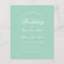 Search for mint green white invitations Calligraphy