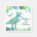 Search for dinosaur napkins Three rex birthday