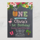 Search for pineapple 1st birthday invitations Tropical