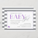 Search for purple grey baby shower invitations Modern