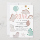 Search for dinosaur baby girl shower invitations Roar