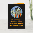 Search for zombie halloween cards Trick or treat
