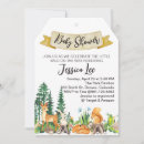 Search for deer invitations forest baby animals