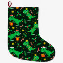 Search for dinosaur christmas stockings Santa