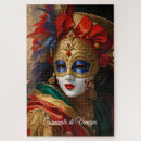 Search for carnival masks puzzles Vintage