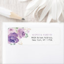 Search for purple floral return address labels Bridal shower