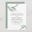 Search for branch wedding invitations Green and white