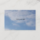 Search for blue sky and clouds business cards White