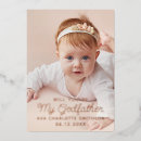 Search for gold foil christening invitations Minimal