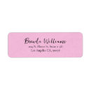 Search for black white and pink return address labels Script