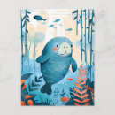 Search for manatee postcards Illustration