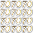 Search for number 70 stickers Golden