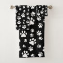 Search for paw print bath towels Black and white