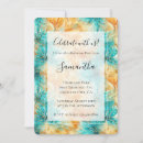 Search for peach turquoise invitations Abstract