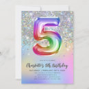 Search for rainbow balloons invitations Children
