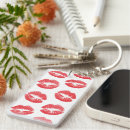 Search for lipstick rectangular key rings Red lips