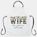 Search for husband and wife aprons Newlyweds