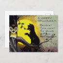 Search for vintage halloween black cat postcards Owl