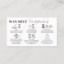 Search for melt business cards Wax melts