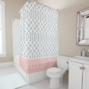 Search for pink grey shower curtains Monogrammed