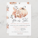 Search for fall gender reveal invitations Pumpkin baby shower