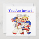 Search for 2 flags invitations Vintage