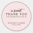 Search for elegant thank you wedding stickers For celebrating with us
