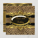 Search for leopard 50th birthday invitations Gold