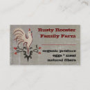 Search for rooster business cards Rustic