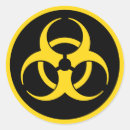 Search for yellow biohazard stickers Black and yellow