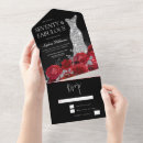 Search for all black birthday invitations Red
