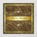 Search for chocolate brown and gold invitations Party