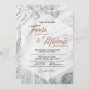 Search for rosegold wedding invitations Marble