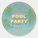 Search for pool party stickers Vintage