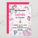 Search for unicorn 6th birthday invitations Rainbow