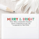 Search for red and green return address labels Typography