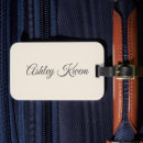 Search for plain white luggage tags Elegant