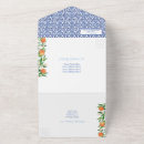 Search for blue orange white wedding invitations Watercolor