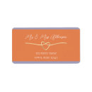 Search for purple and orange return address labels Modern