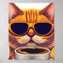 Search for cat with glasses posters Orange
