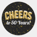 Search for balloons on 50th birthday stickers Black