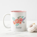 Search for coral flowers mugs Boho