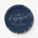 Search for navy blue and silver plates Elegant