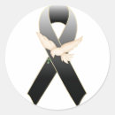 Search for black awareness ribbon stickers Mourning
