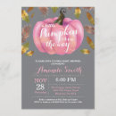 Search for pink pumpkin baby shower invitations Our little pumpkin